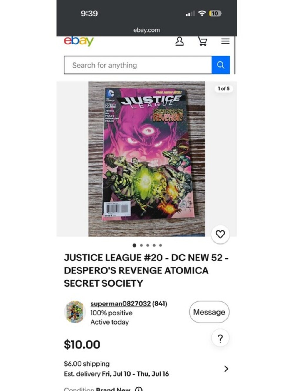 Justice League #20 - DC New 52 Despero's Revenge Atomic Secret Society Comic